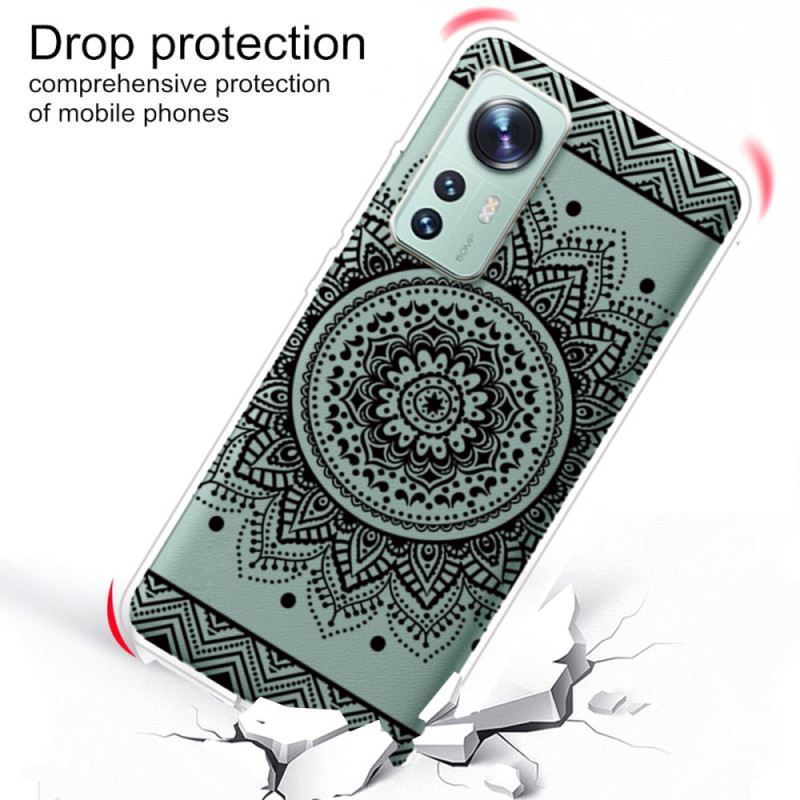 Tok Xiaomi 12 Pro Szilikon Mandala Fekete