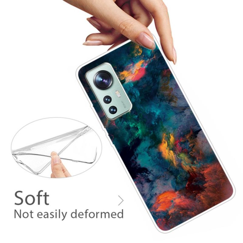 Tok Xiaomi 12 Pro Színes Felhő Szilikon