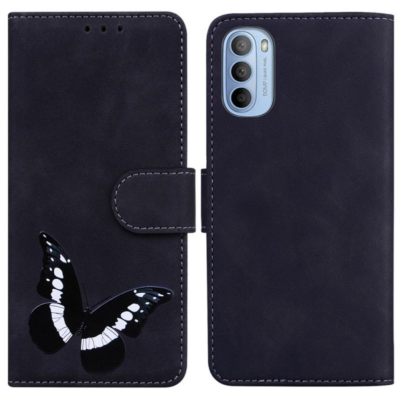 Fliptok / Bőrtok Moto G41 / G31 Skin-touch Butterfly