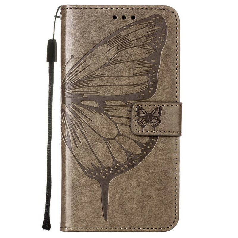 Fliptok / Bőrtok Samsung Galaxy A51 Butterfly Design Zsinórral