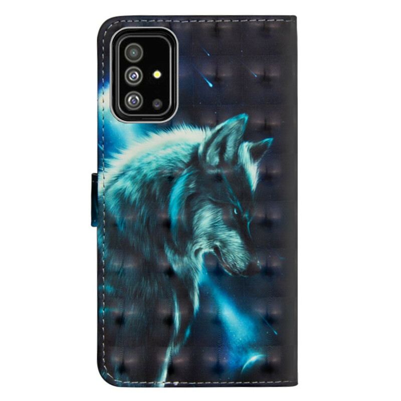 Fliptok / Bőrtok Samsung Galaxy A51 Majestic Wolf