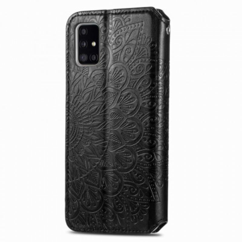 Fliptok Samsung Galaxy A51 Bőrtok Mandala