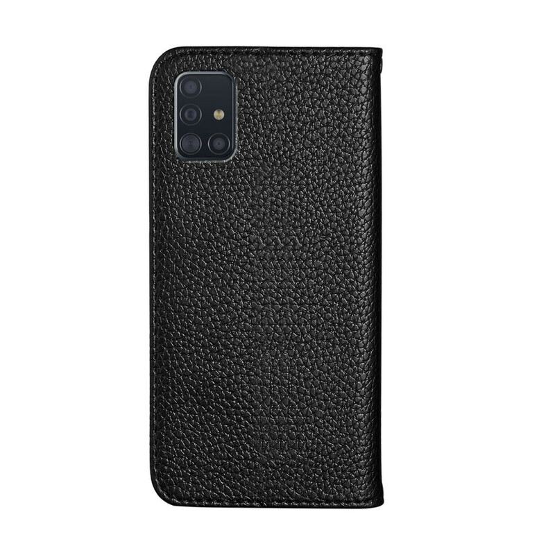 Fliptok Samsung Galaxy A51 Bőrtok Műbőr Litchi Ultra Chic