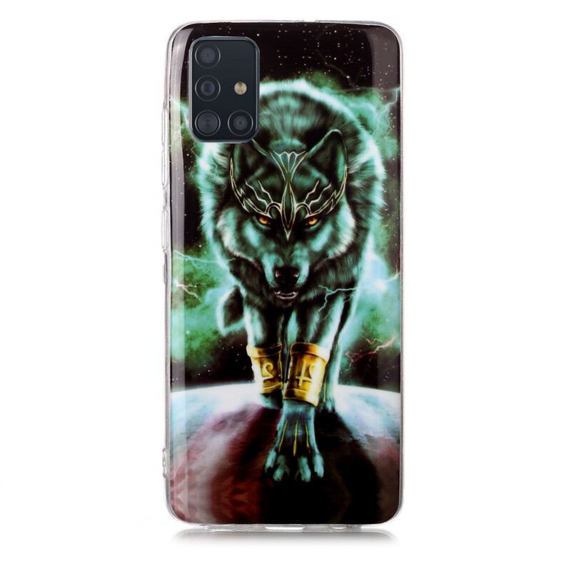 Tok Samsung Galaxy A51 Fluoreszkáló Wolf Sorozat