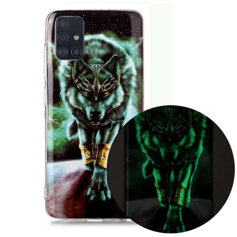 Tok Samsung Galaxy A51 Fluoreszkáló Wolf Sorozat