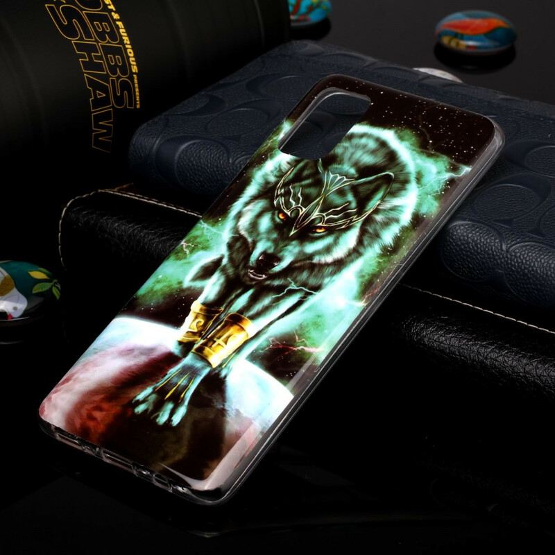 Tok Samsung Galaxy A51 Fluoreszkáló Wolf Sorozat