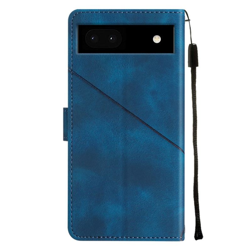 Fliptok / Bőrtok Google Pixel 7A szíjjal Strappy 70-es Évek Stílusa